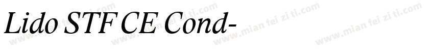 Lido STF CE Cond字体转换